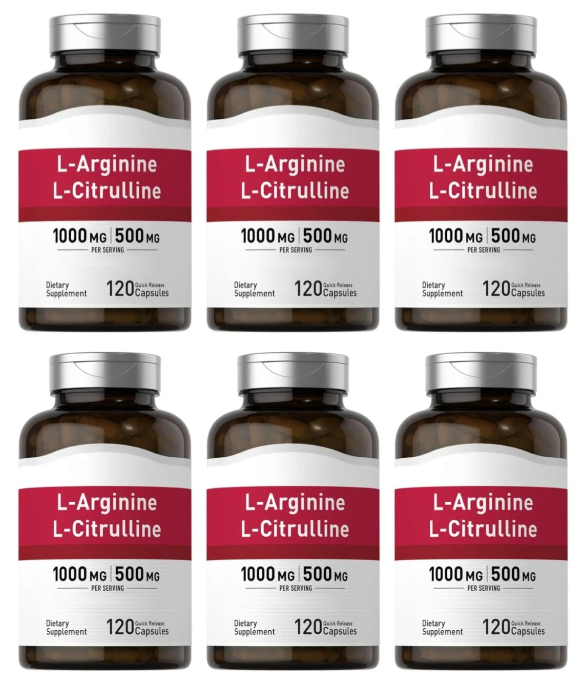 Amino Acid Supplement Capsules 120 Count Provide Energy & Healthy Living Support with 1000mg L-Arginine and 500mg L-Citrulline