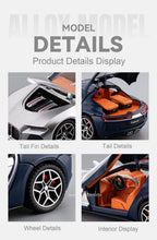 1:32 Atlantic Tourbillon Car Model Alloy Diecast Toys Doors Opened Sound Light Pull Back Miniature Models Office Table Ornaments