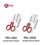 PIN 13cm/5.12inch Stainless Steel Embroidery Scissors - 2 Styles (Straight & Curved Head) for Sewing & Crafts Sewing Scissors