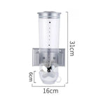 Kitchen Storage Food Organizer Wall Mounted Dry Food Cereal Dispenser Snack Grain Plastic Storage Container Box Rack for Home