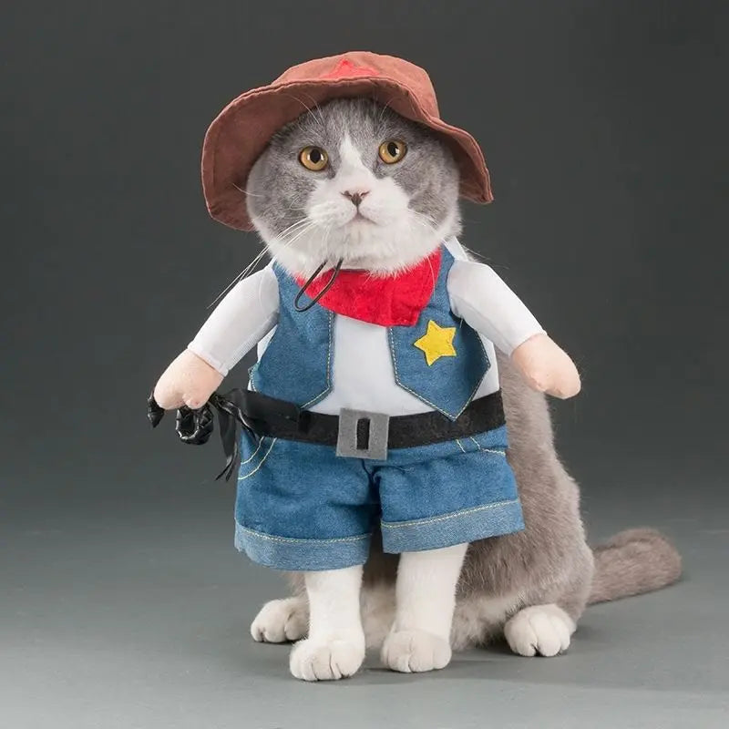 Halloween Dog Costumes Funny Dog Clothes Adjustable Pet Cat Cosplay Costume Sets Novelty Clothing For Medium Large Dogs Pug 2023