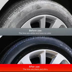 Car Tire Restorer Wax Back to Black Gloss Long-Lasting Coating Plastic Renovator Polish Cleaning Tire Gloss Enhancer Kit