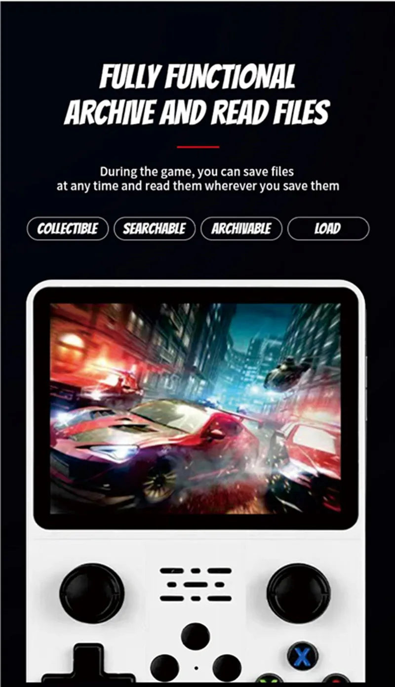 R36S Retro Handheld Video Game Console 3.5 Inch IPS Screen 128GB Portable Pocket Player Linux System Preloaded Games Boy Gift