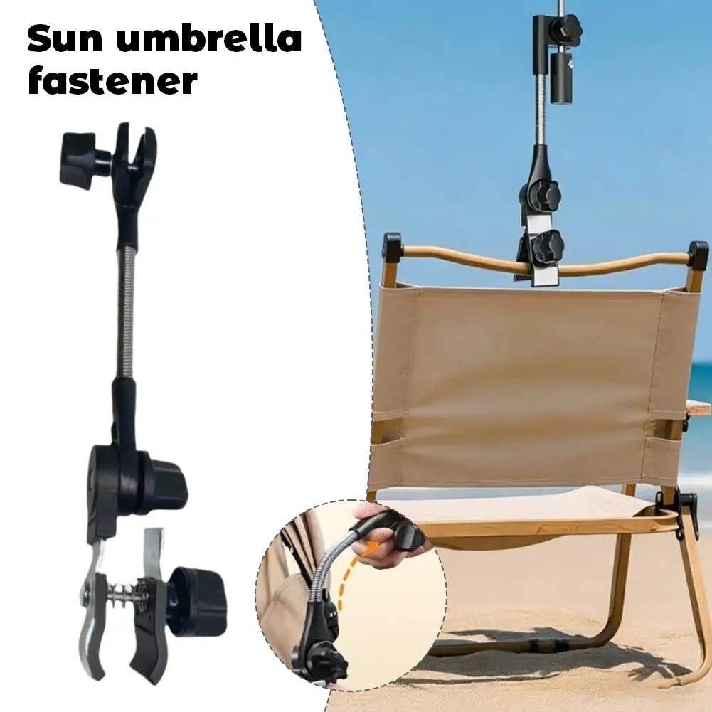 Fishing Umbrella Holder Sunshade Clamp 360 Degree Adjustable Bracket for 7-40mm Pole Outdoor Beach Camping