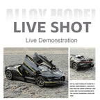 1:32 Atlantic Tourbillon Car Model Alloy Diecast Toys Doors Opened Sound Light Pull Back Miniature Models Office Table Ornaments