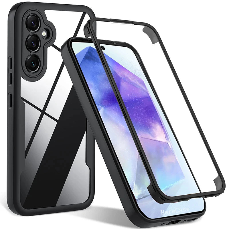 360 Full Body Case For Samsung A73 A72 A57 A56 A55 A54 A52 A37 A35 A34 A33 A32 A27 A25 A24 A17 A16 A15 A14 A13 A07 A06 A05 A04 S
