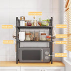 Kitchen Countertop Microwave Storage Rack, Multi-Layer Seasoning Storage Rack, Used For Storing Countertop Kitchen Utensils