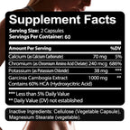 Garcinia Cambogia Extract Weight Loss Capsules Unisex supports weight loss and fat burning, cleansing