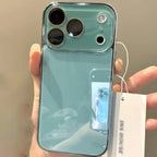 Luxury ice-Tempered Glass Camera Case For iPhone 18 17 16 15 14 13 12 11 Pro Max Plating Candy Armor Shockproof Glossy Cover