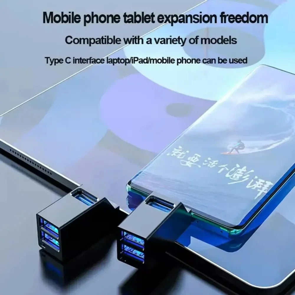 1Pcs USB 3.0 Adapter HUB Mini Splitter Box 1 to 3 Ports High Hi-Speed USB 2.0 Extender  For PC Laptop U Disk Card Reader