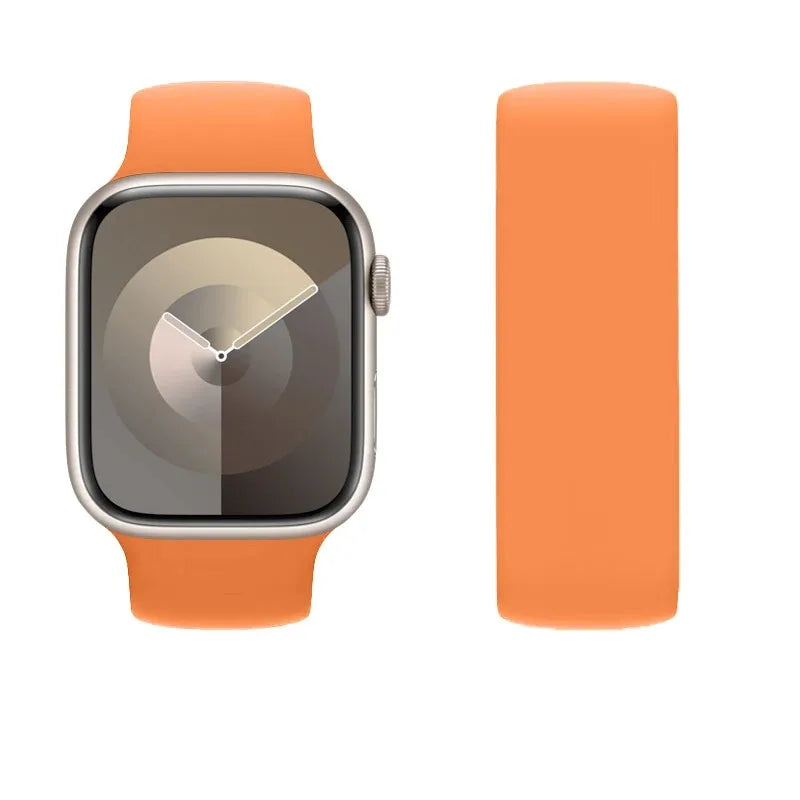 Solo Loop Silicone for Apple Watch Bands 40mm 44mm 45 41 49mm 42mm 46mm 38 Bracelet iwatch Series 11 10 9 8 7 6 SE3 Ultra2 Strap