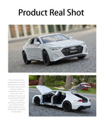 1:32 RS7 Sportback Miniature Model Toy Cars Alloy Diecast 6 Doors Opened with Pull Back Rubber Tires Ornament Vehicle Toys Gifts