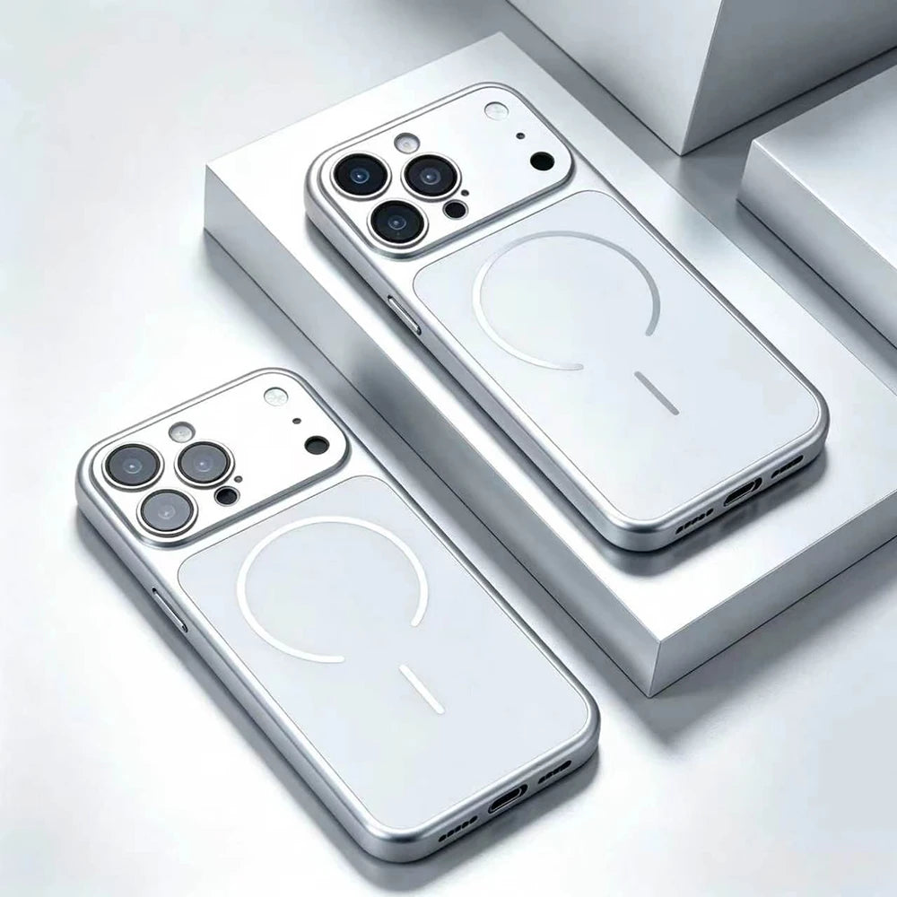 Luxury Matte Hard PC Shockproof for MagSafe Wireless Charge Case for IPhone 18 17 17Air 16 15 14 13 Pro Max Protection Cover