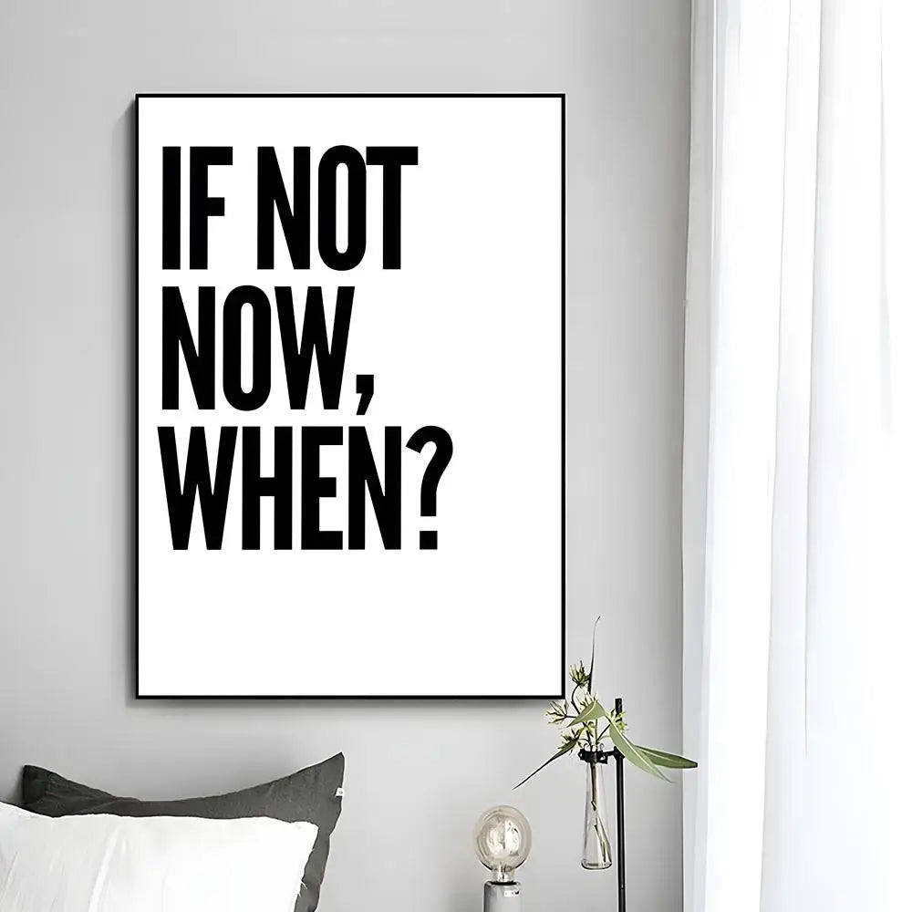 Minimalist Text Inspirational Poster Wall Art Print Poster Decorative Mural Home Decor Gift Unframed