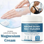 Magnesium Niacinamide Relief Body Cream, Magnesium Cream Cooling Formula, Lightweight, Non-greasy