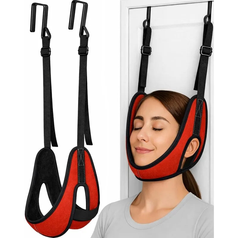 Upgraded Over The Door Neck Traction Large Weight Capacity Thickened Neck Support Breathable Design Home Neck Pain Relief Care