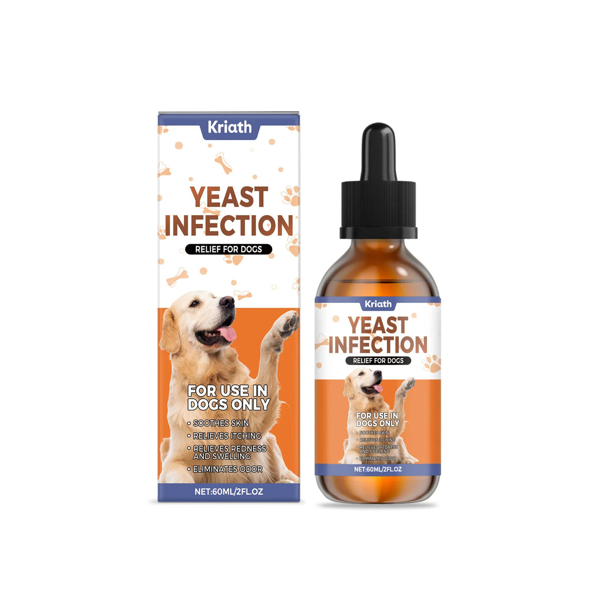 Kriath Dog Supplement Drops Promote Nutrient Absorption Improve Immune Defense Ability Gentle Formula Dog Oral Liquid Supplement