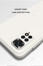 Basic Phone Case for Xiaomi Redmi Note 11 Global Market 4G 6.43" Soft Liquid Silicone Square Classic Lens Protection Back Covers