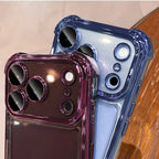 Luxury Electroplate Shockproof Transparent Phone Case For iPhone 18 17 16 15 14 13 12 Pro Max Plus Air Clear Bumper Cases Cover