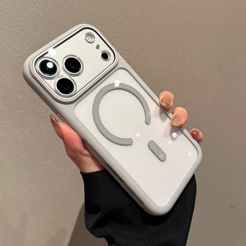 Transparent Defender For Magsafe Case for iPhone 18 17 16 15 14 13 Pro Max Camera AI Touch Control Wireless Charge Acrylic Cover