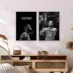 Athlete Inspirational Quotation Poster Home Gym Football Basketball Prints Wall Stickers Paintings for Home Living Room Decor