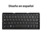 Neue Mini faltbare Bluetooth-Tastatur, kabellose Tastatur, unterstützt 3 Geräte mit Ständer, wiederaufladbar für Telefon, Tablet, portugiesische Tastatur