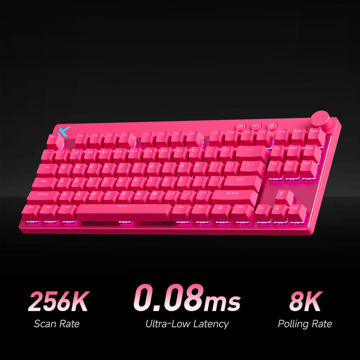 MCHOSE Mix 87 Magnetic Switch Gaming Keyboard Hall Effect 0.08ms Ultra-Low Latency 0.001mm Precision Office Wired Keyboard