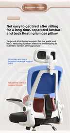Ergonomic Home Office Chair, Comfortable Desk Chair for Students with Back Support, Long Sitting Study Chair