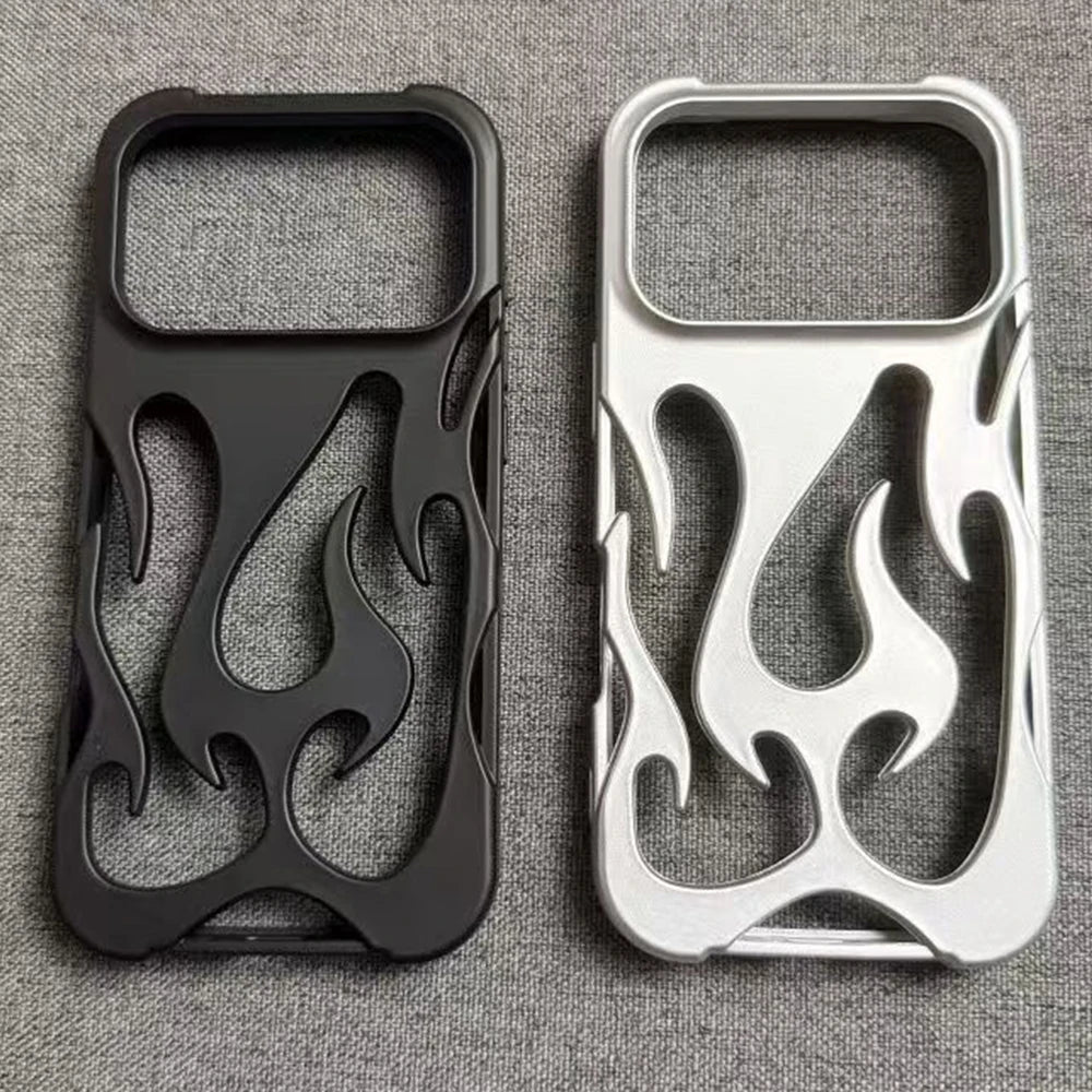 Flame Pattern Anti Drop TPU Phone Case for iPhone 17 16 15 14 Pro Max