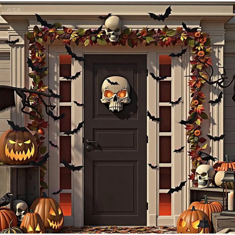 Halloween 3D Stereoscopic Bat LED Night Light PET Wall Decal Home Festival Party Indoor Wall Decoration Lamp