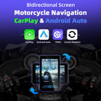 EKIY 5.0 inch Wireless CarPlay Moto Android Auto Portable Digital Motorcycle Dashboard GPS Navigation Removable Display Screen