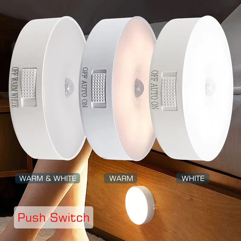 Motion Sensor LED Night Light – USB Rechargeable