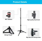 Xiaohui 50cm-160cm Universal Portable Bracket for HY300 Mini Projector Tripod Stand Mount Max Load-Bearing 3.3 Pounds