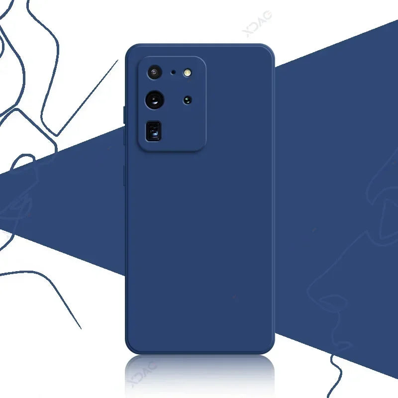 Original Mobile Phone Cover for Samsung Galaxy S20 FE Plus Ultra SamsungS20Ultra S20Plus 5G Soft Square Liquid Silicone Case Bag