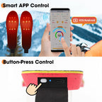 Electric Heated Insoles Anti Stress Safe Foot Warming Pad APP-Controlled Cut-to-Fit for Winter Outdoor Camping Skiing Shoe Pads