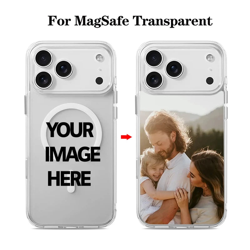 Magnetic Wireless Charger For Magsafe Transparent Case For iPhone 17 15 16 13 Pro Max Plus Personalized painting customization