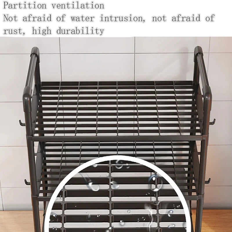 Kitchen Countertop Microwave Storage Rack, Multi-Layer Seasoning Storage Rack, Used For Storing Countertop Kitchen Utensils