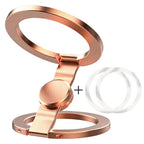 Double Sided Magnetic Suction 3 Sections Shimmering Powder Magnetic Ring Phone Holder 360° Rotatable Ultra Light Ultra Thin Allo