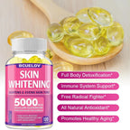 Skin Whitening with L-Glutathione 5000mcg Dark Spot Brightening, Anti-Aging, Antioxidant Capsules