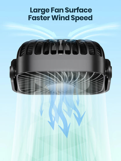 TOPK 4" Portable USB Mini Fan – 3 Speeds, 360° Adjustable, Ultra Quiet