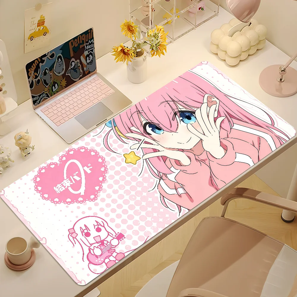 Anime B-Bocchi The Rock! Mouse Pad Large Cute Non-slip Lockedge Desktop Computer Desk Mat Keyboard MousePad Office Gamer Student