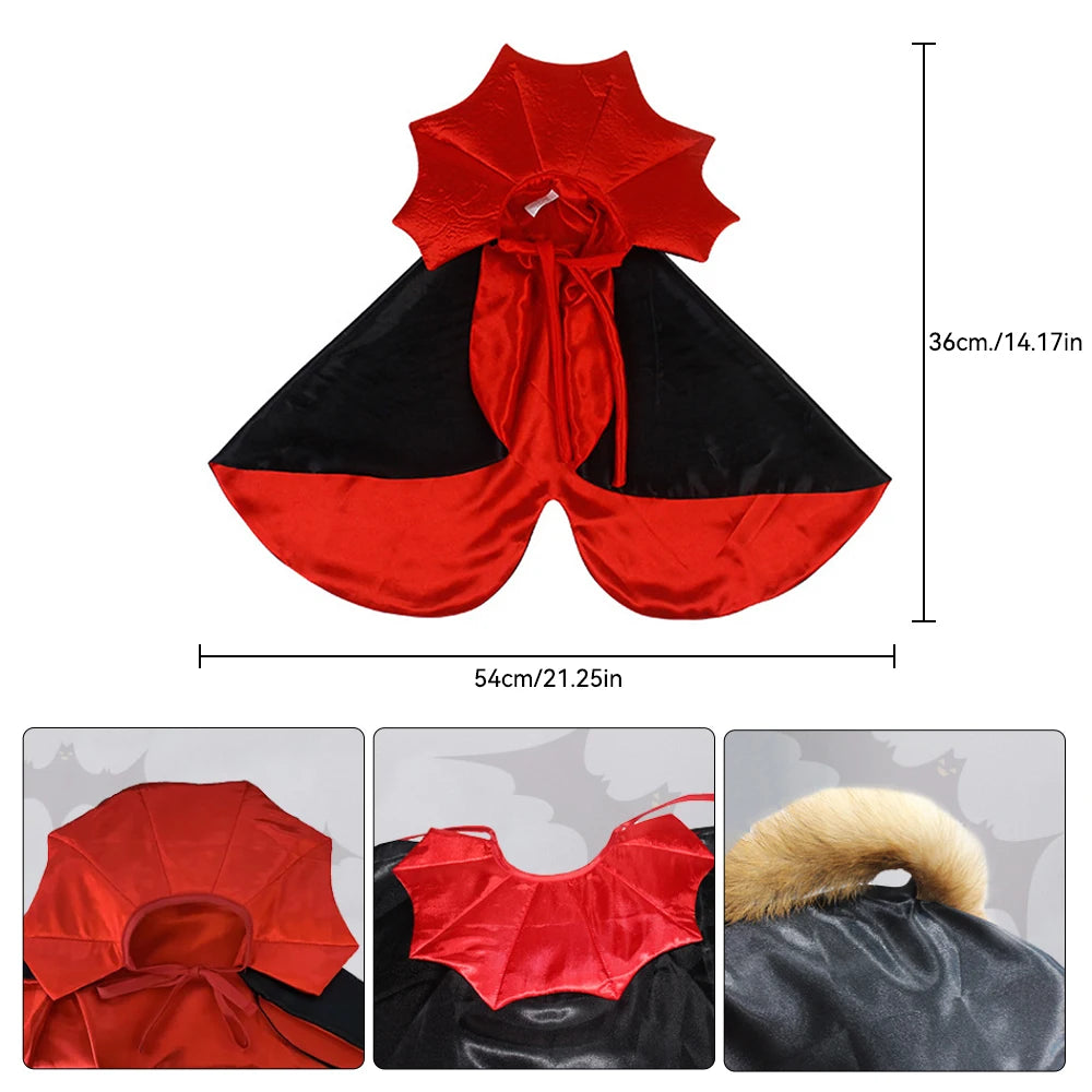 Halloween Pet Costumes Cute Cosplay Vampire Cloak for Small Dog Cat Kitten Puppy Dress Kawaii Pet Clothes Cat Accessoties