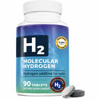 Hydrogen Water Tablets Magnesium 12 PPM H2 Molecular Hydrogen Effervescent Tablets for Drinking Water Energy Wellness 90 Tablets