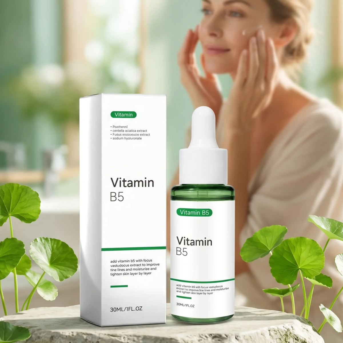 Vitamin B5 Hyaluronic Acid Serum Repair Face Redness Calm Sensitive Skin Deep Hydrating Whitening Centella Asiatica Facial Serum