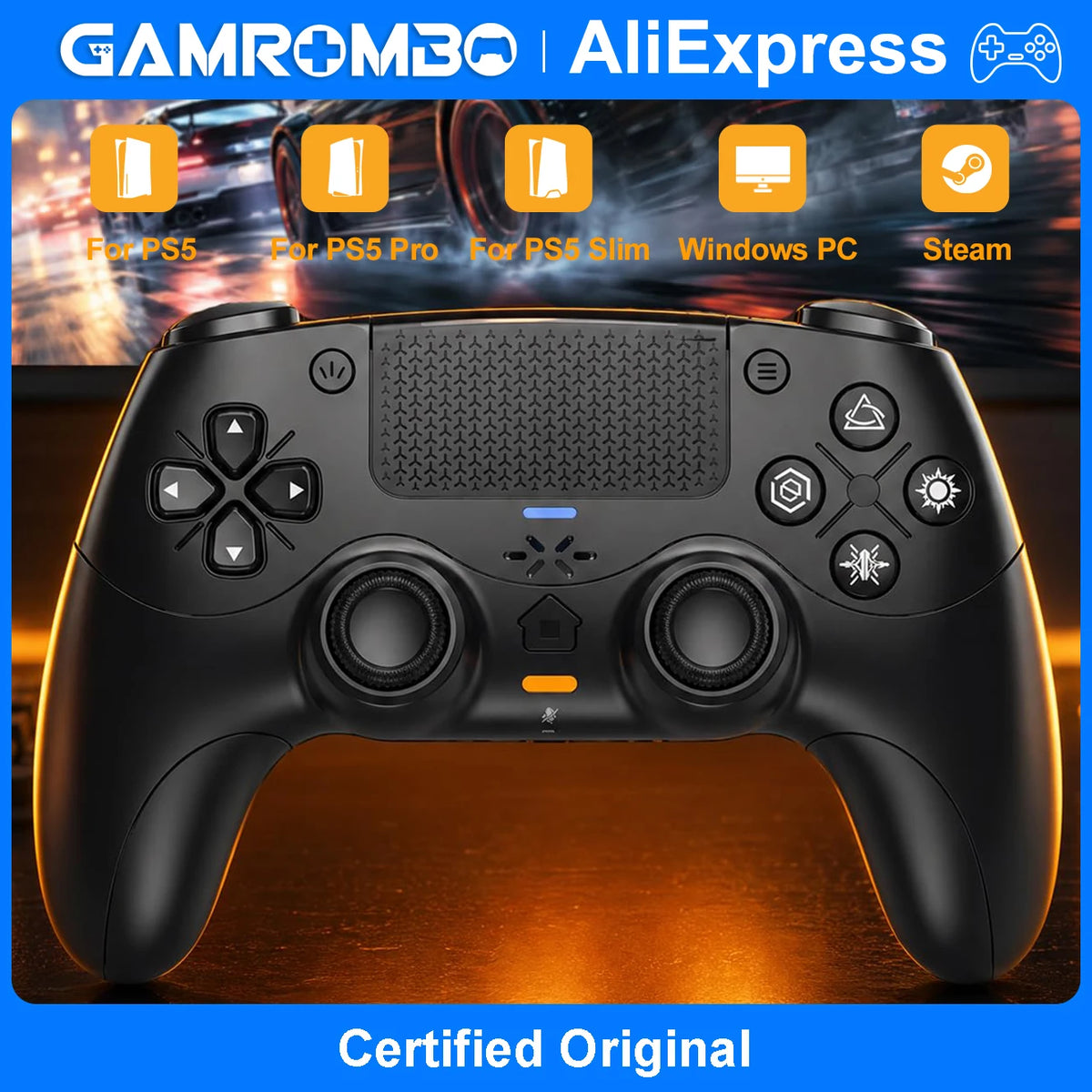Gamepad For Playstation 5 PS5/PC, Wireless Controller W/Adaptive Triggers Haptic Feedback Dual Shock Linear Motor Game Controle