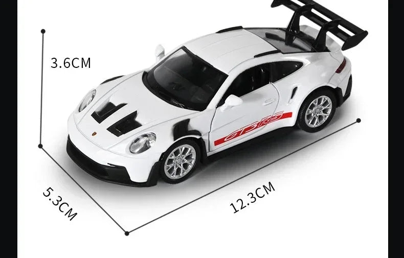 1:36 Porsche 911 GT3 RS Alloy Mini Car Model Racing Diecasts Metal Toy Sports Simulation Collection Pull Back Childrens Gifts