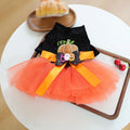Halloween Costumes Dresses For Dog Elegant Pet Vest With Tutu Skirt Autumn Winter Girl Female Pet Toy Poodle Small Breeds Cat