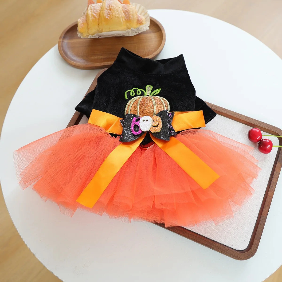Halloween Costumes Dresses For Dog Elegant Pet Vest With Tutu Skirt Autumn Winter Girl Female Pet Toy Poodle Small Breeds Cat
