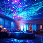 RGB Galaxy Star Ocean Wave Projector Water Ripple Night Light Starry Sky Ceiling Projection Lamp for Bedroom Party Decor
