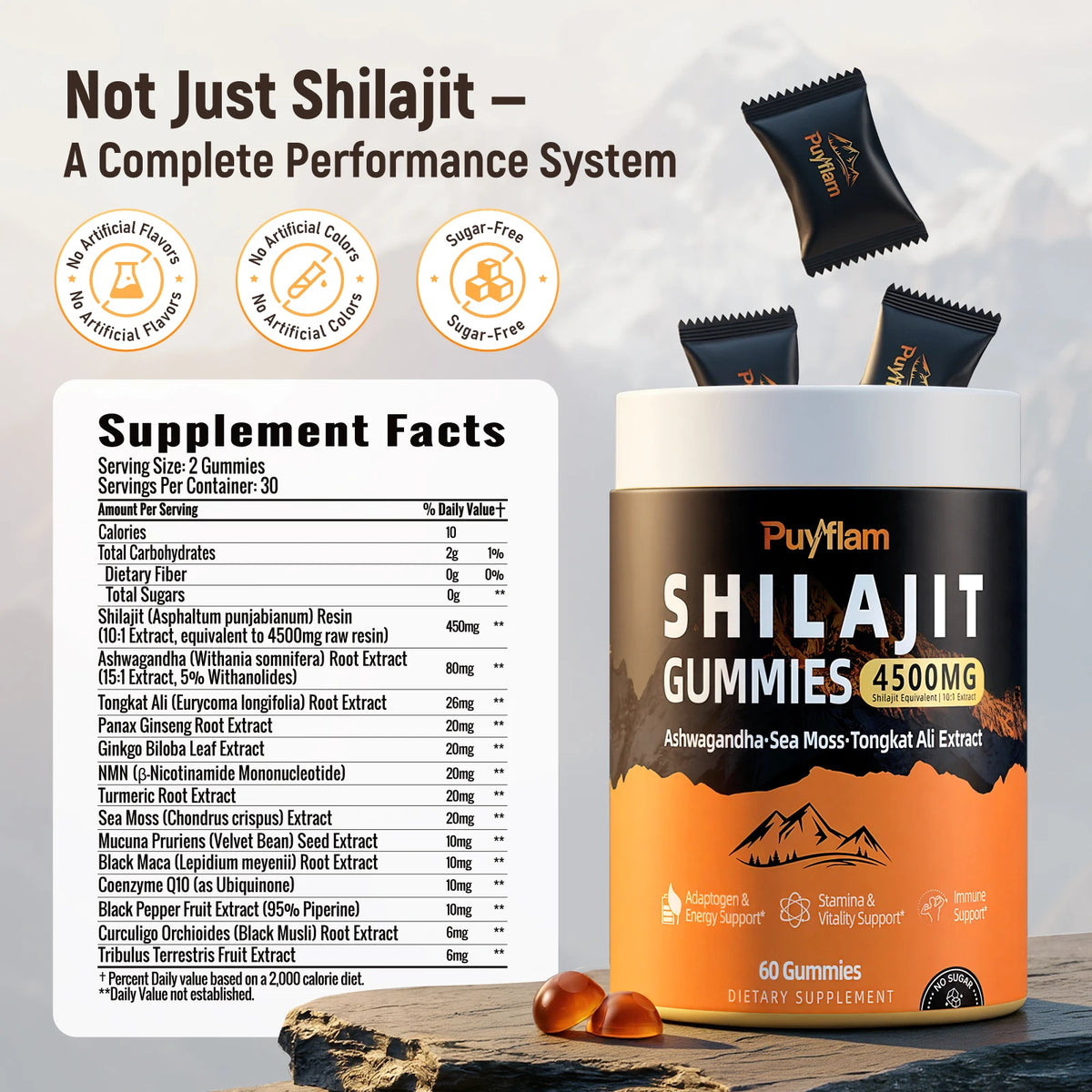 SHILAJIT GUMMIES Supplements Immune Health 4500MG
